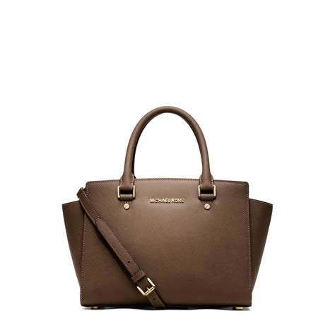 Selma Medium Saffiano Leather Satchel 